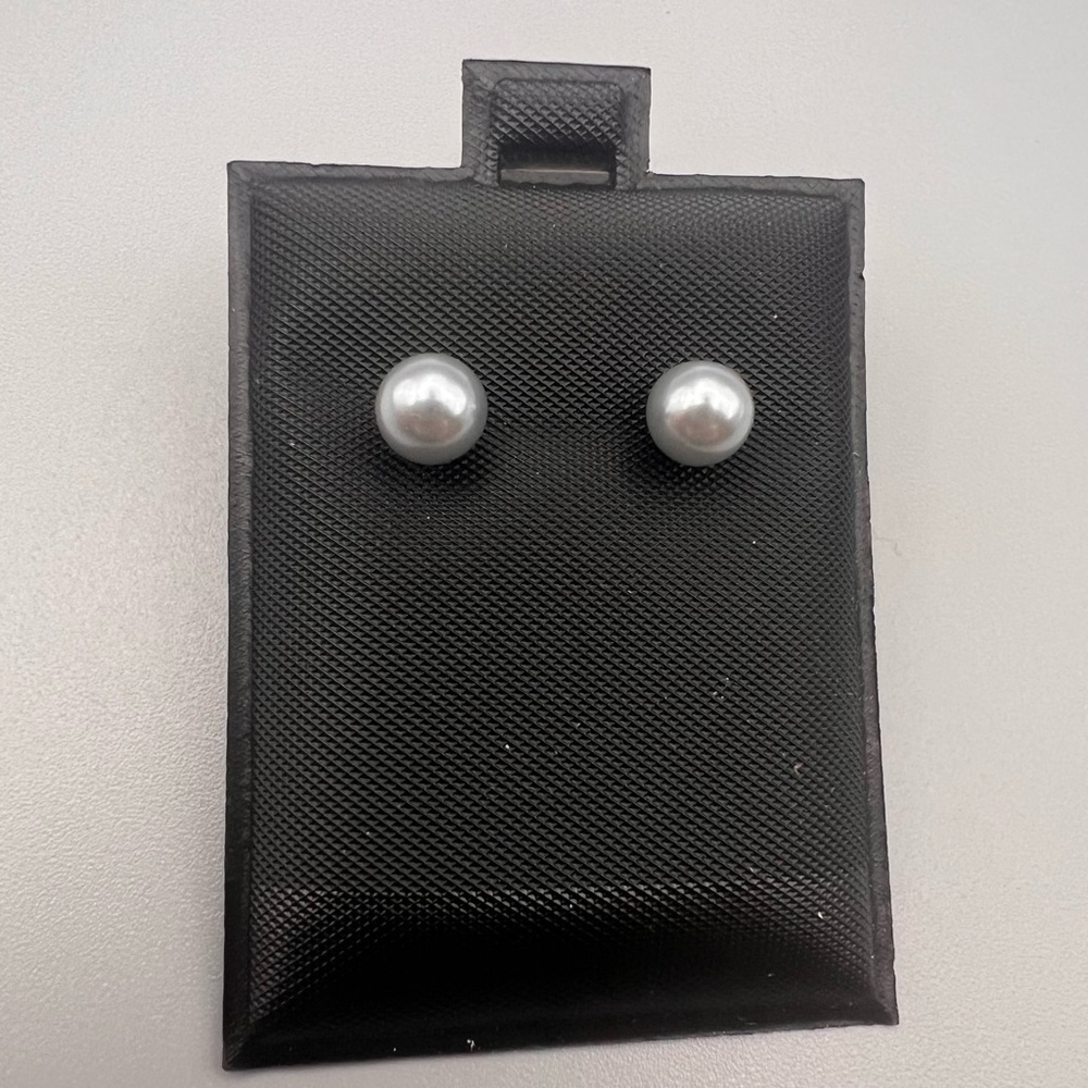 RMN 5mm Silver Pearl Stud Earrings